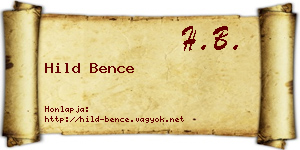 Hild Bence névjegykártya
