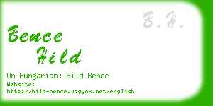 bence hild business card
